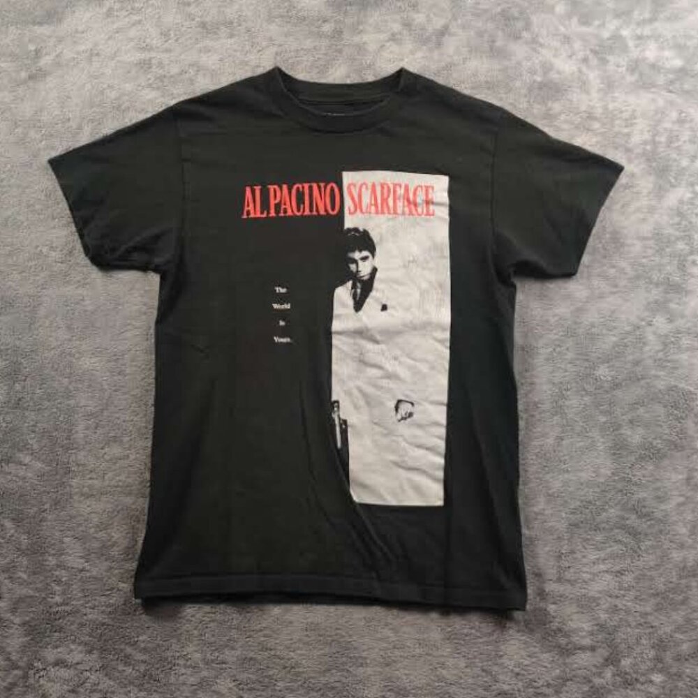 Crooks & Castle Shirt Adult Mens Small Black Short Sleeve Scarface
